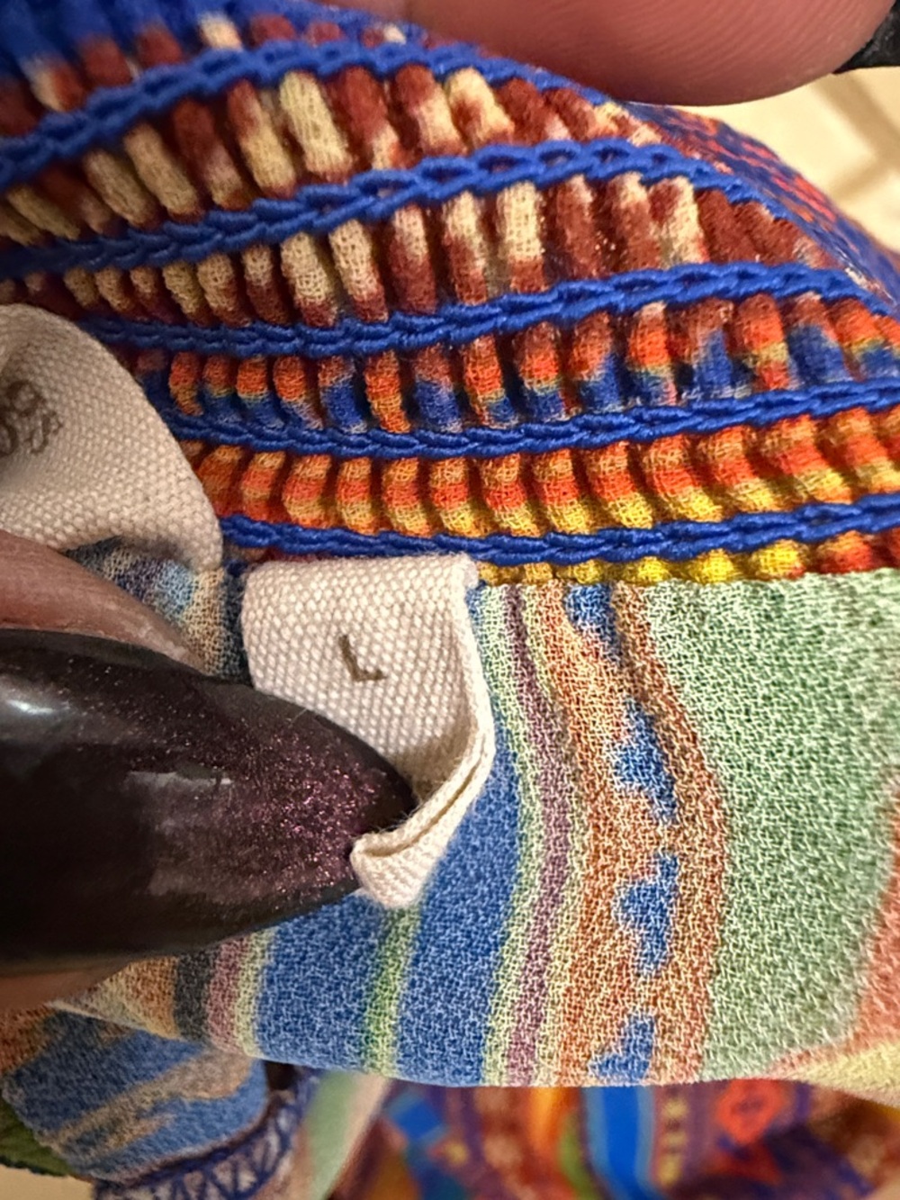 Soft Surroundings Vibrant Multicolor Stripe Asymmetrical Skirt - Picture 5 of 5